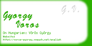 gyorgy voros business card